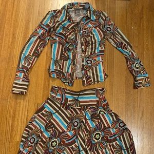 Matching top and skirt